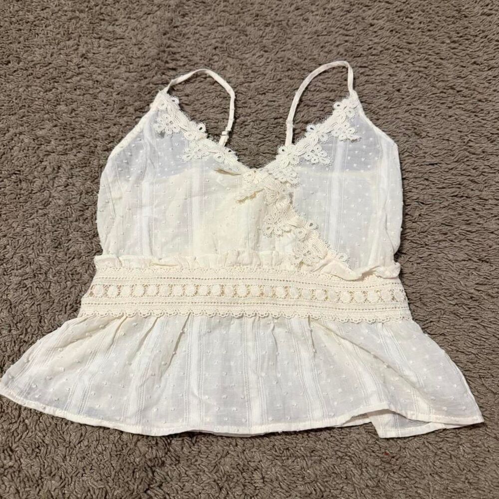 Unbranded Women's White and Cream Vest